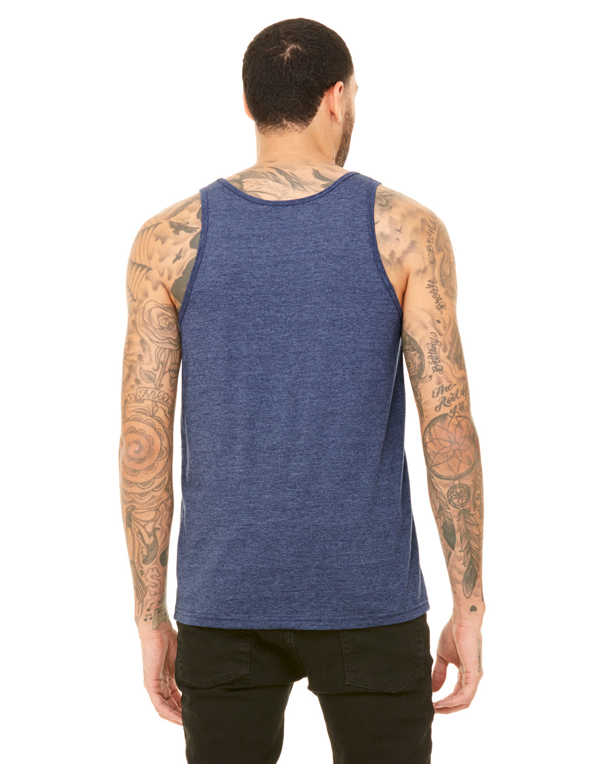 Unisex Heather CVC Tank - Heather Navy