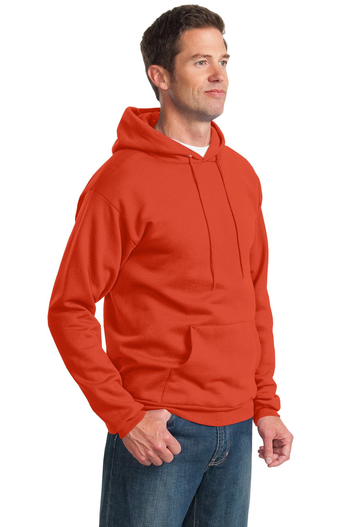 Unisex Essential Fleece Pullover Hoodie - Orange
