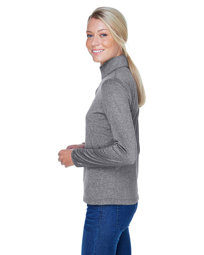 Women's Cool & Dry Heathered Performance Quarter-Zip - Charcoal Heather