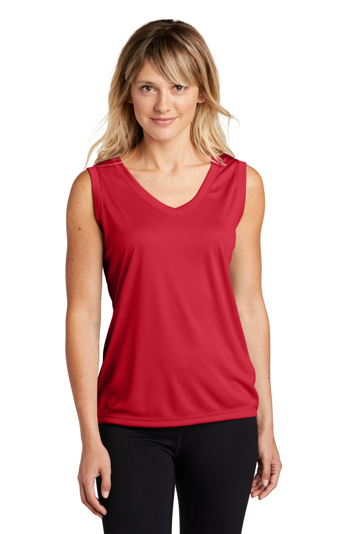 Women's Sleeveless PosiCharge Competitor V-Neck Tee - True Red