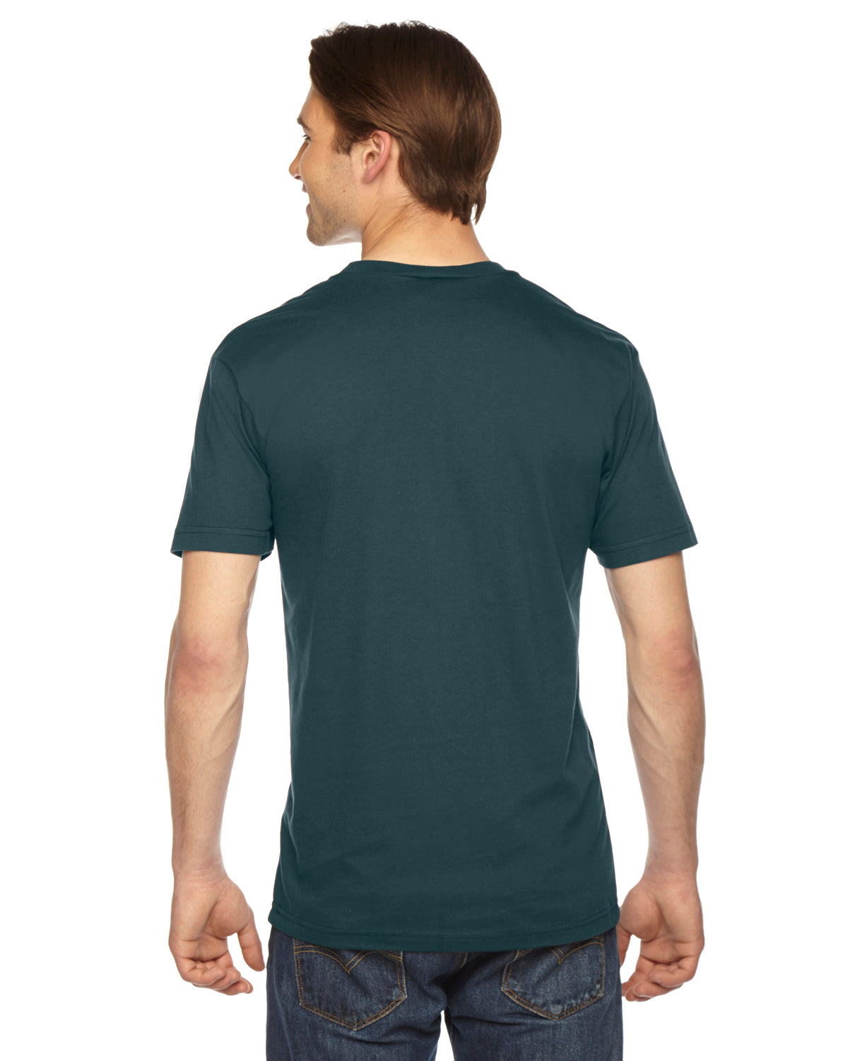 Unisex Fine Jersey Short-Sleeve V-Neck T-Shirt - Forest