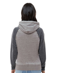 Women's Zen Contrast Pullover Hoodie - Cement / Dark Smoke