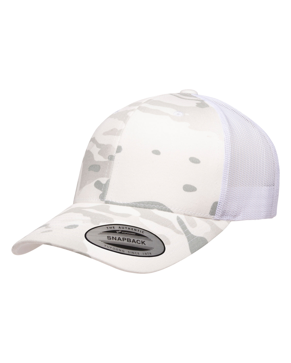Unisex Retro Trucker Cap - Multicam Alpine / White