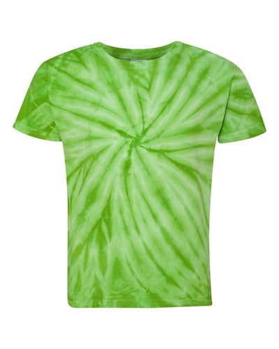 Youth Cyclone Vat-Dyed Pinwheel Short Sleeve T-Shirt - Lime