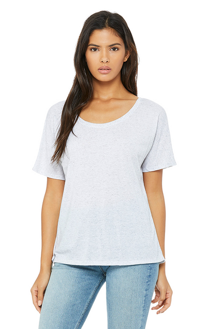 Women's Slouchy T-Shirt - White Fleck Triblend