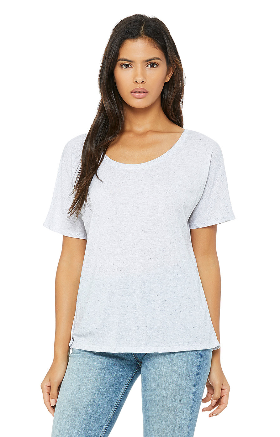 Women's Slouchy T-Shirt - White Fleck Triblend