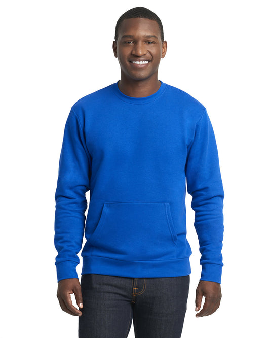 Unisex Long-Sleeve Crew with Pocket - Royal
