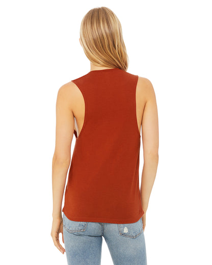 Women's Flowy Scoop Muscle Tank - Brick