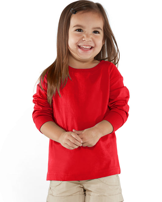 Toddler Long-Sleeve Fine Jersey T-Shirt - Red