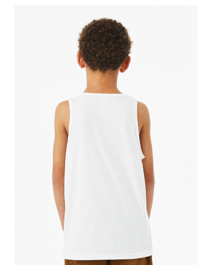 Youth Jersey Tank - Solid White Blend