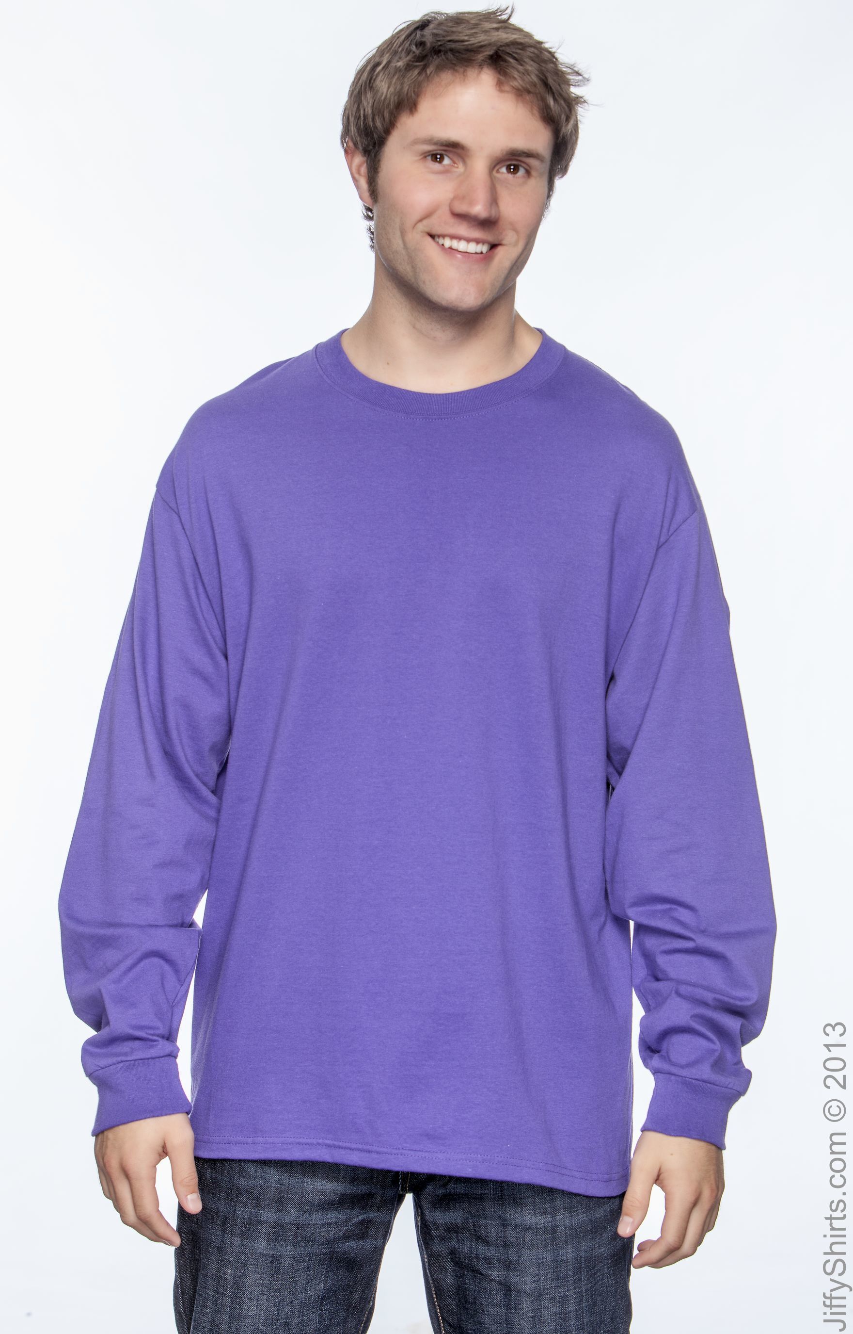 Beefy-T® Long Sleeve Tee - Purple