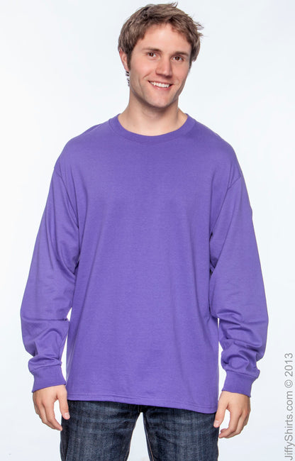 Beefy-T® Long Sleeve Tee - Purple