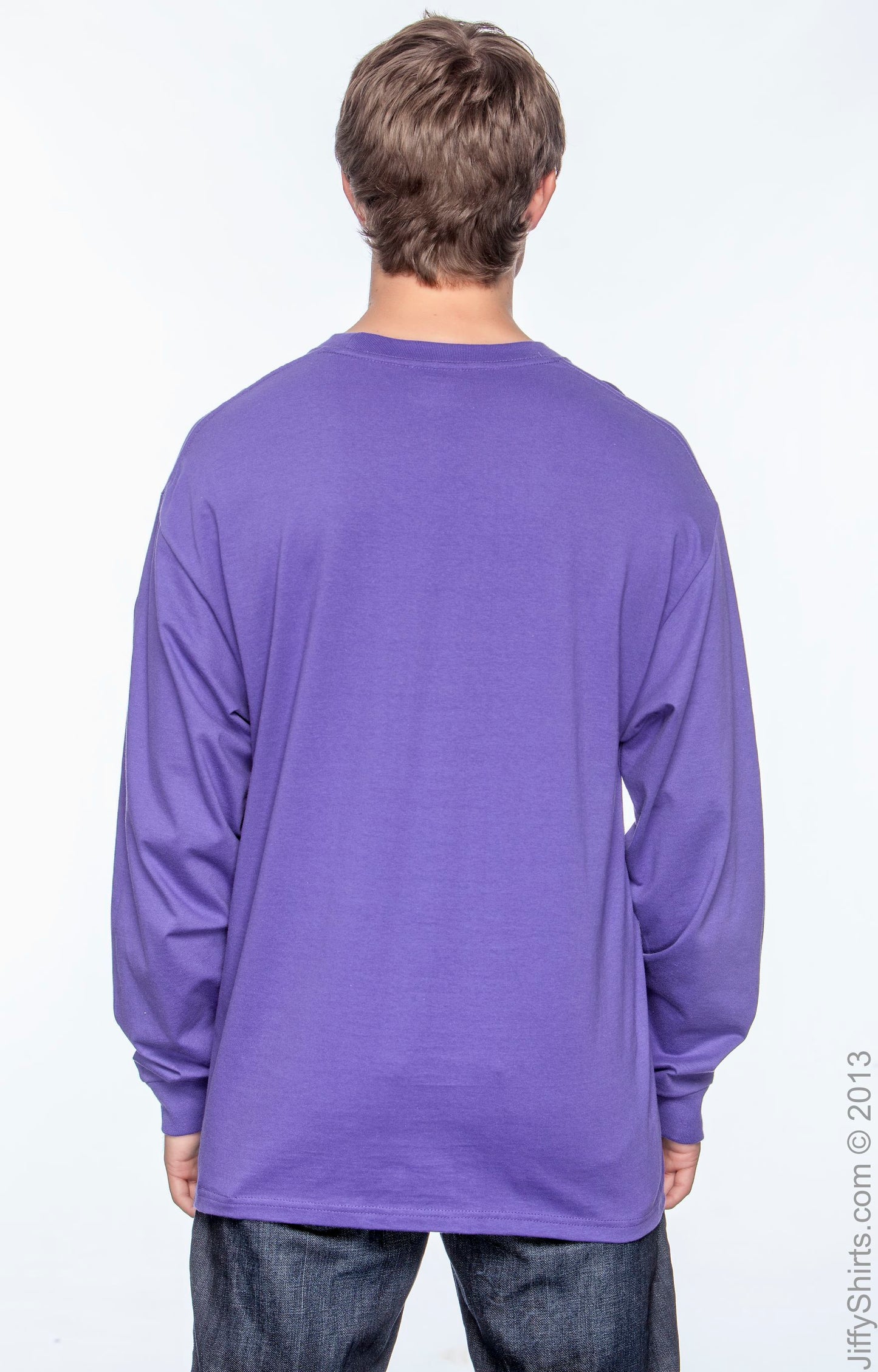 Beefy-T® Long Sleeve Tee - Purple