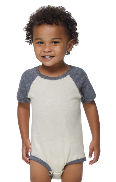 Infant Baseball Bodysuit - Natural Heather / Gran Heather