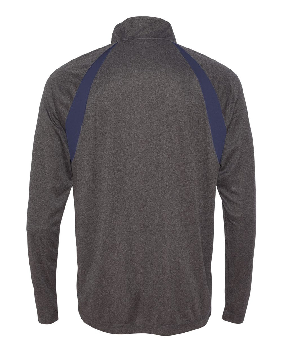 Quarter-Zip Lightweight Raglan Pullover - Dark Gray Heather / Sport Navy