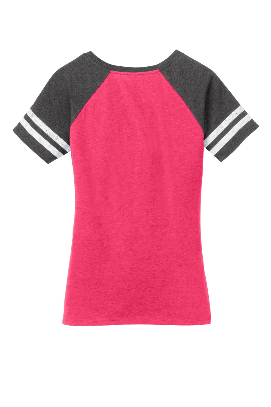 Women's Game V-Neck Tee - Heather Watermelon / Heather Ch
