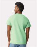 Gildan 2000 Mint Green — on model back