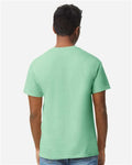 Gildan 5000 Mint Green — on model back