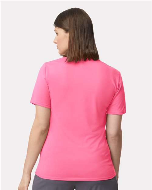 Gildan 42000 Safety Pink — on model back