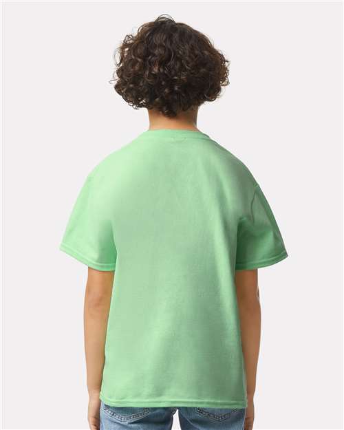 Gildan 2000B Mint Green — on model back