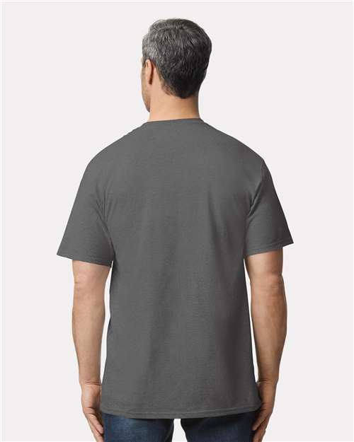 Gildan 2000T Charcoal — on model back