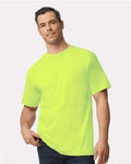 Gildan 2000T Safety Green — on model front