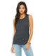 Bella + Canvas B8803 - Women's Flowy Scoop Muscle Tank - Charcoal Black Slub