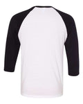 BELLA + CANVAS 3200 White/ Black — back