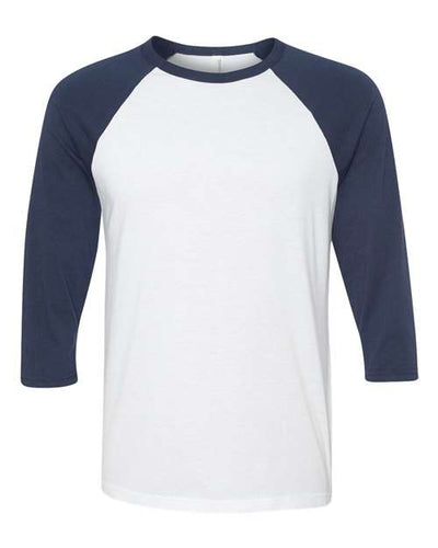 BELLA + CANVAS 3200 White/ Navy — front