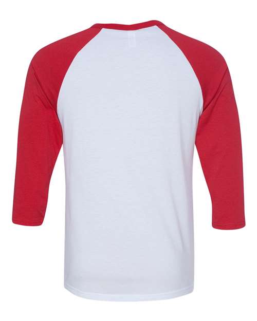 BELLA + CANVAS 3200 White/ Red — back
