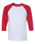 BELLA + CANVAS 3200 White/ Red — front