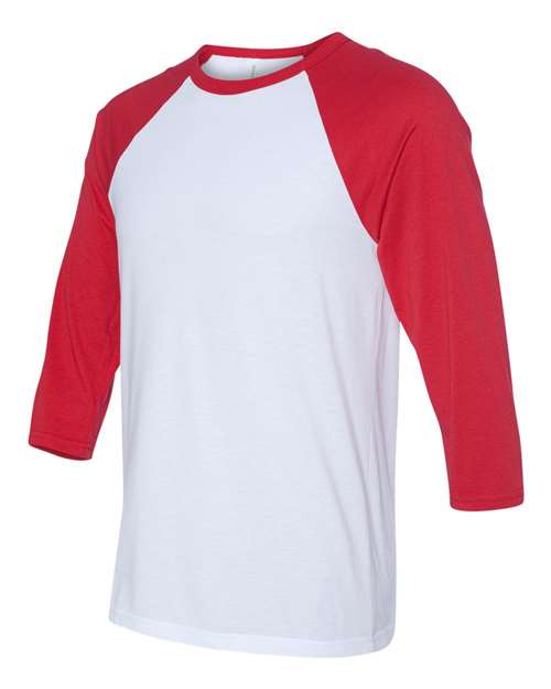 BELLA + CANVAS 3200 White/ Red — side
