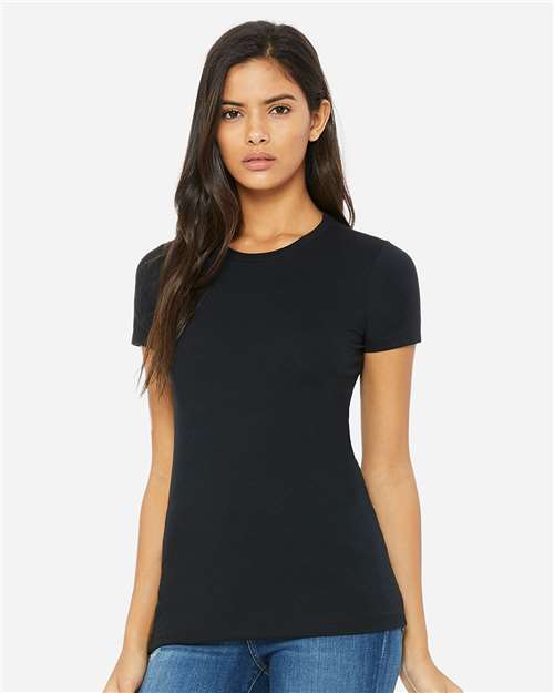 BELLA + CANVAS 6004 Solid Black Blend — on model front