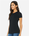 BELLA + CANVAS 6004 Solid Black Blend — on model side