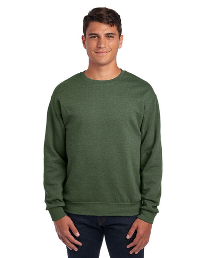 Unisex NuBlend® Fleece Crew - MILITARY GRN HTH