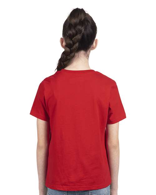Next Level 3310 Red — on model back