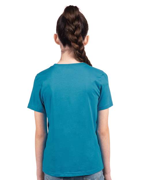 Next Level 3310 Turquoise — on model back