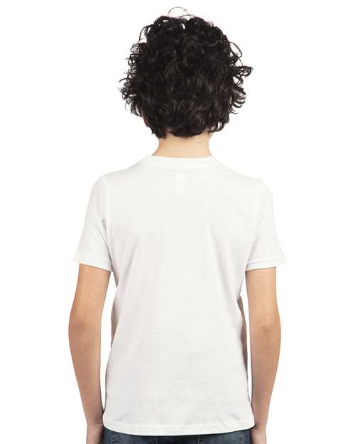 Next Level 3310 White — on model back