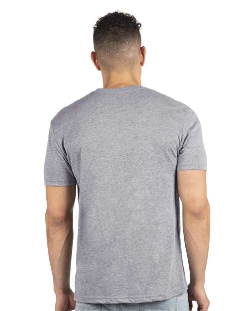 Next Level 3600 Heather Grey — on model back