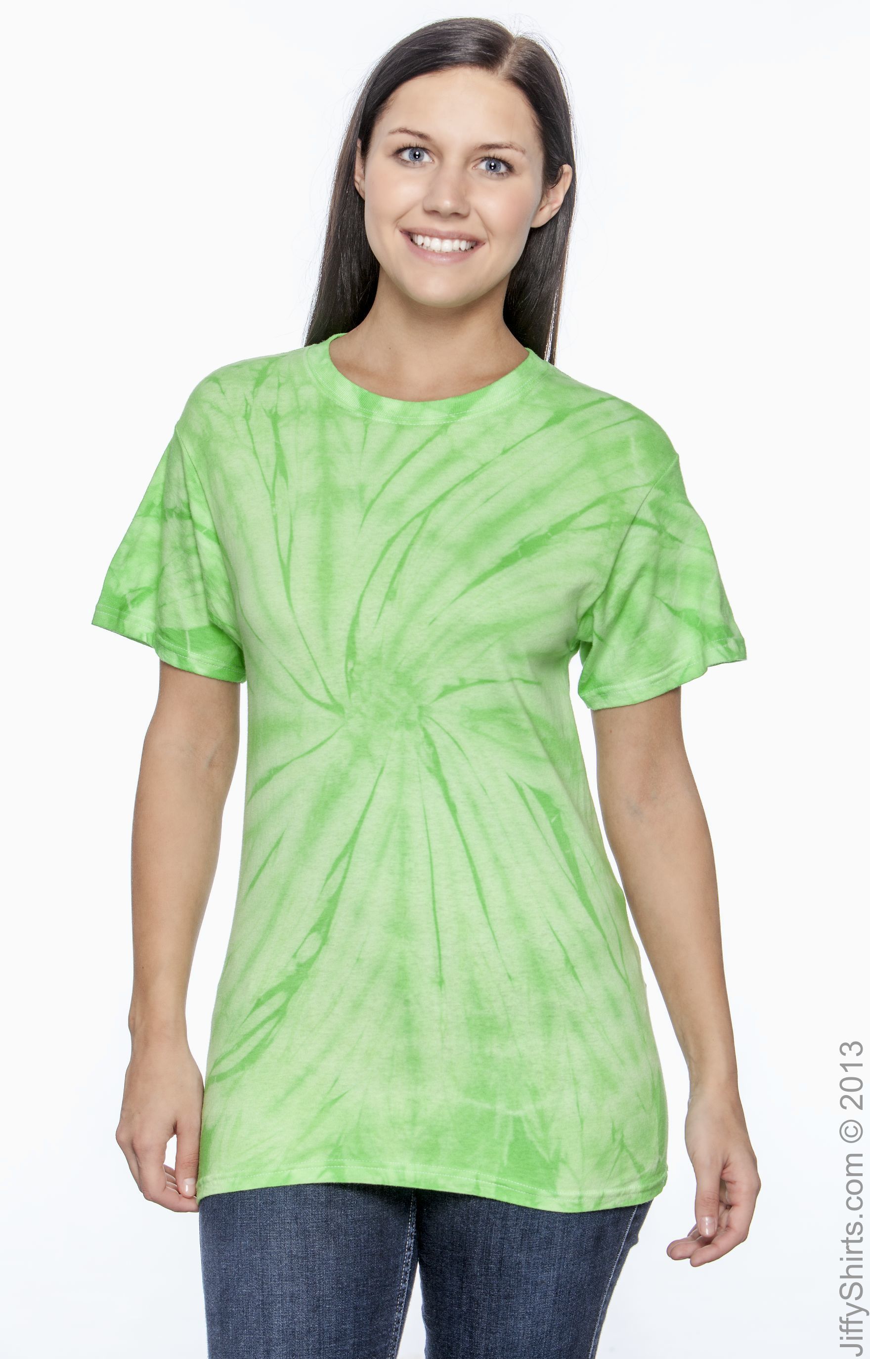 Unisex 100% Cotton Spider T-Shirt - Spider Lime