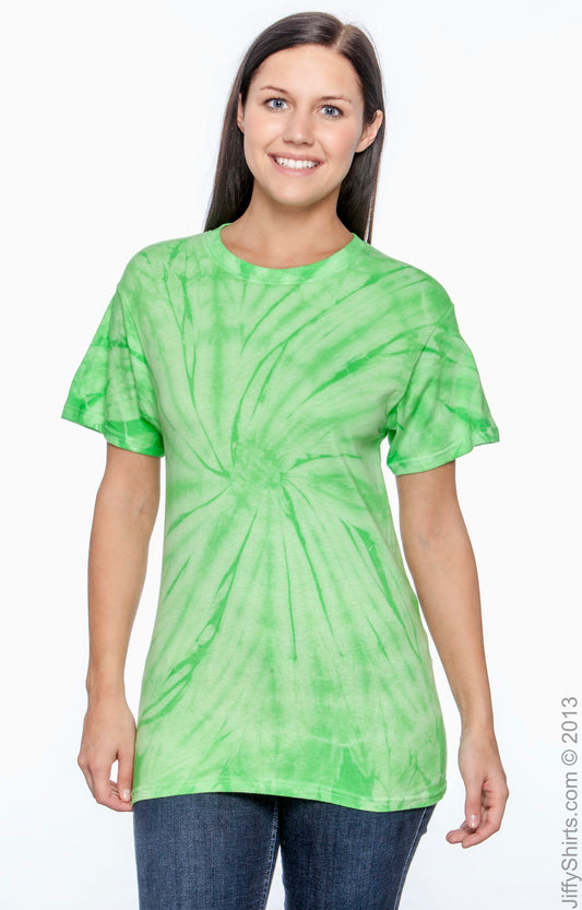 Unisex 100% Cotton Spider T-Shirt - Spider Lime