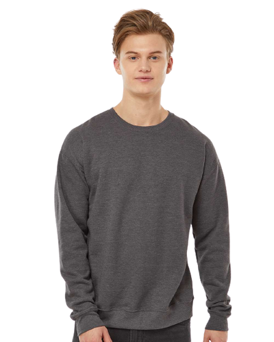 Unisex Fleece Crew - Heather Charcoal