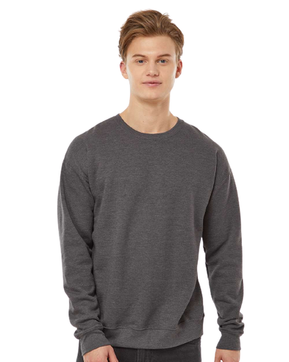 Unisex Fleece Crew - Heather Charcoal