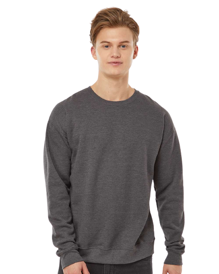 Unisex Fleece Crew - Heather Charcoal