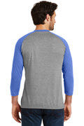 Unisex Perfect Tri 3/4-Sleeve Raglan - Royal Fr / Gray French