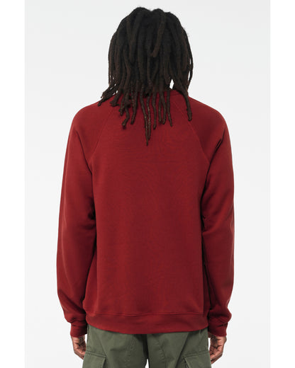 Unisex Sponge Fleece Raglan Sweatshirt - Cardinal