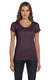 Bella + Canvas B1003 - Women's Baby Rib Scoopneck Tee - Plum