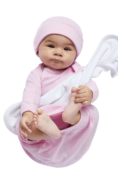 Infant Baby Rib Layette - Pink