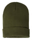 Bayside BA3825 - 100% Acrylic Knit Cuff Beanie - Military Green