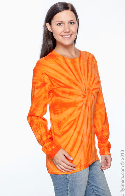 Unisex 100% Cotton Long-Sleeve T-Shirt - Spider Orange